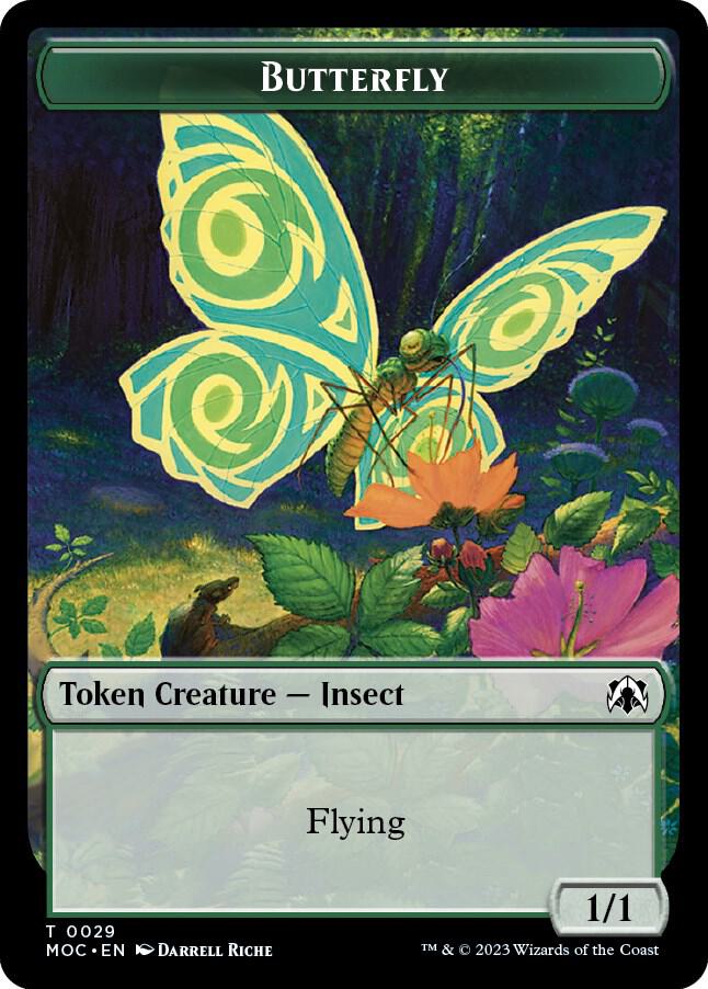 Butterfly Citys Blessing Double sided Token 29 // 45 (Commander: March of the Machine)  | Good Games Adelaide SA