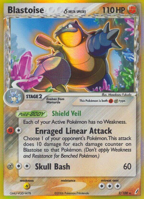 Blastoise Delta Species 2/100 (Crystal Guardians)  - Holofoil | Good Games Adelaide SA