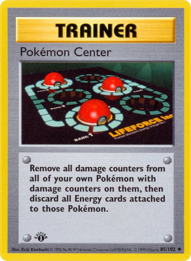 Pokemon Center 085/102 (Base Set (Shadowless))  - 1st Edition | Good Games Adelaide SA