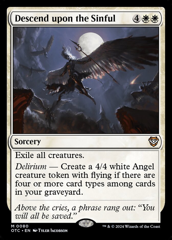 Descend upon the Sinful 80 (Commander: Outlaws of Thunder Junction)  | Good Games Adelaide SA