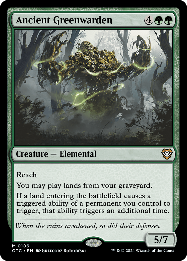 Ancient Greenwarden [Outlaws of Thunder Junction Commander] | Good Games Adelaide SA