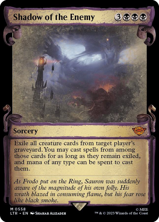 Shadow of the Enemy 558 (Universes Beyond: The Lord of the Rings: Tales of Middle-earth)  - Showcase Scroll Foil | Good Games Adelaide SA