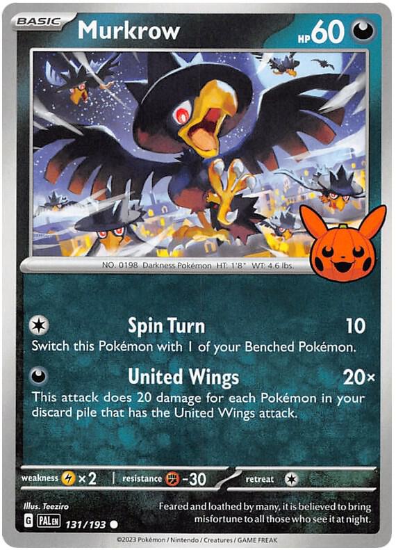 Murkrow 131/193 (Trick or Trade BOOster Bundle 2023)  | Good Games Adelaide SA