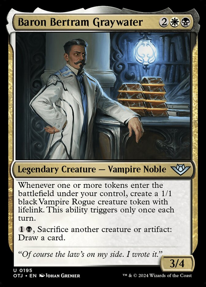 Baron Bertram Graywater 195/286 (Outlaws of Thunder Junction)  - Foil | Good Games Adelaide SA