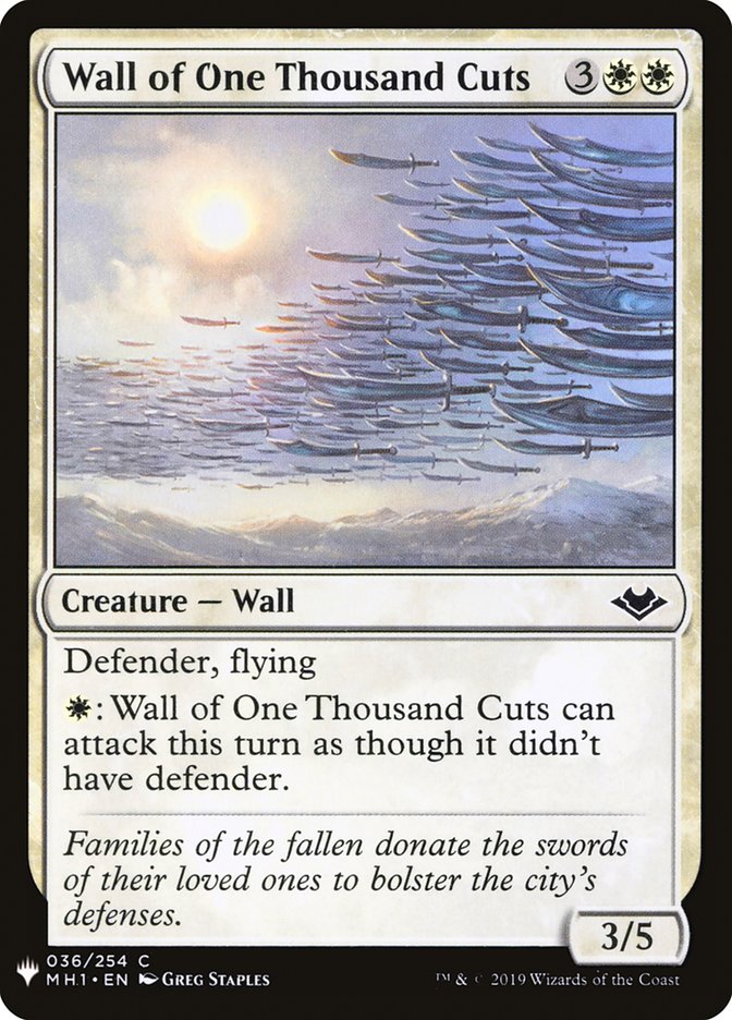 Wall of One Thousand Cuts [Mystery Booster] | Good Games Adelaide SA