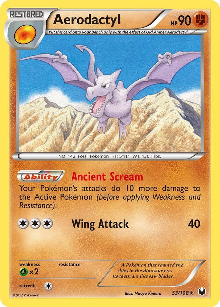 Aerodactyl 53/108 (Dark Explorers)  - Reverse Holofoil | Good Games Adelaide SA