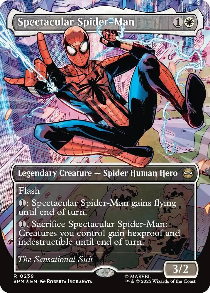 Spectacular Spider-Man 239/198 (Marvel's Spider-Man)  - Borderless Foil | Good Games Adelaide SA