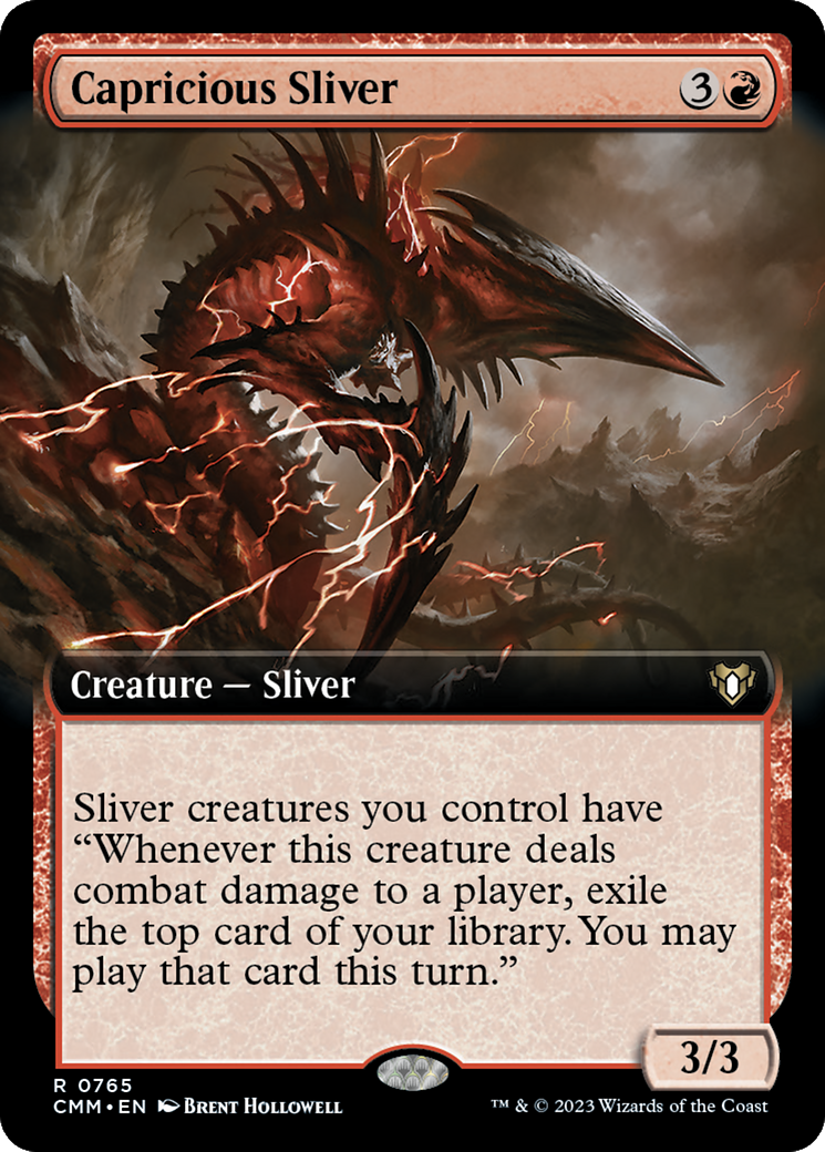 Capricious Sliver (Extended Art) [Commander Masters] | Good Games Adelaide SA
