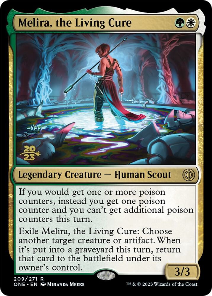 Melira the Living Cure 209 (Prerelease Cards)  - Foil | Good Games Adelaide SA