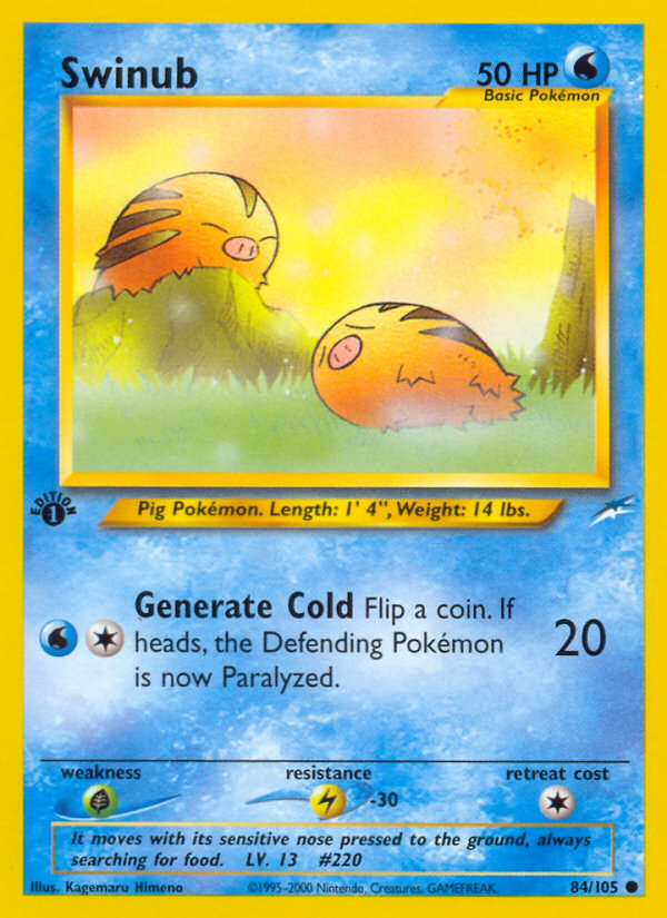 Swinub (84/105) [Neo Destiny 1st Edition] | Good Games Adelaide SA