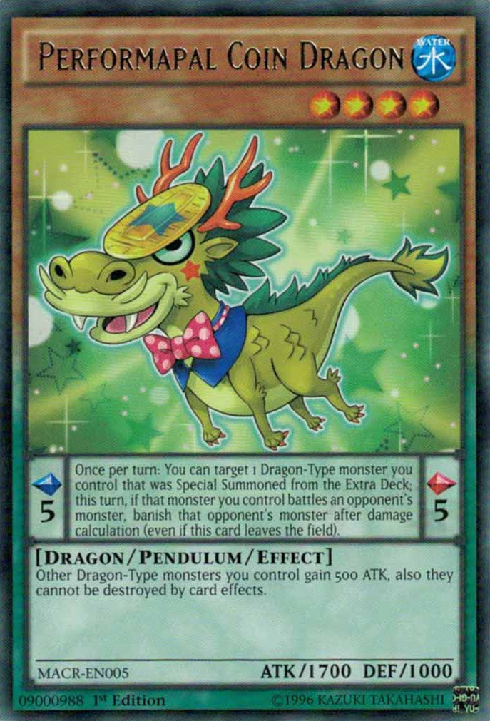 Performapal Coin Dragon [MACR-EN005] Rare | Good Games Adelaide SA