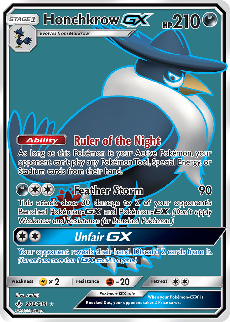 Honchkrow GX (202/214) [Sun & Moon: Unbroken Bonds] | Good Games Adelaide SA