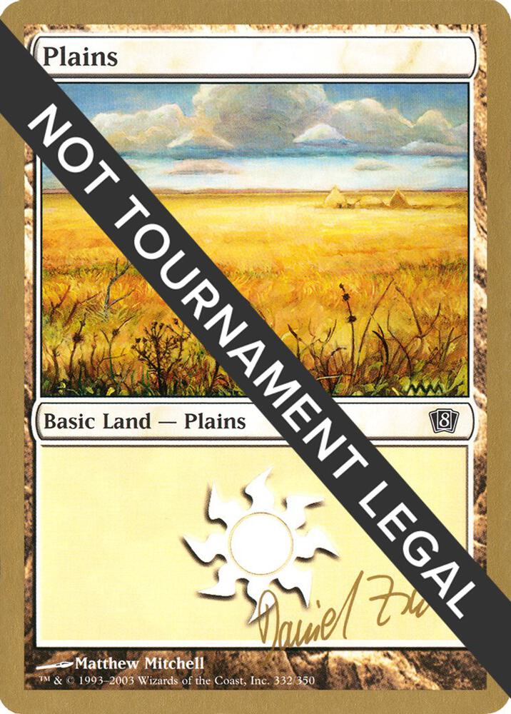 Plains 332 2003 Daniel Zink 8ED  (World Championship Decks)  | Good Games Adelaide SA