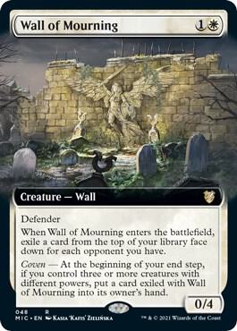 Wall of Mourning Extended Art 48 (Commander: Innistrad: Midnight Hunt)  | Good Games Adelaide SA