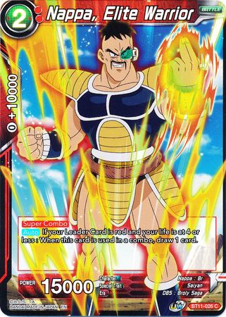 Nappa, Elite Warrior [BT11-026] | Good Games Adelaide SA
