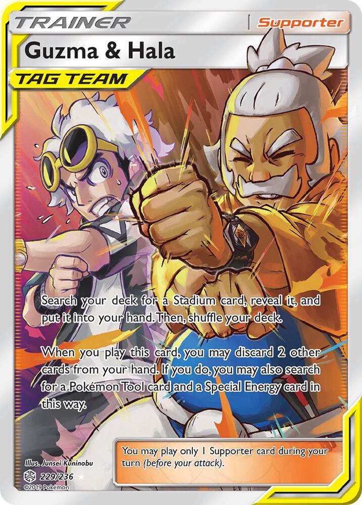 Guzma and Hala Full Art 229/236 (SM - Cosmic Eclipse)  - Holofoil | Good Games Adelaide SA