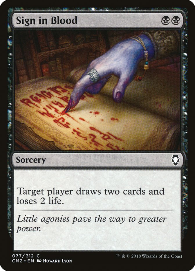 Sign in Blood [Commander Anthology Volume II] | Good Games Adelaide SA