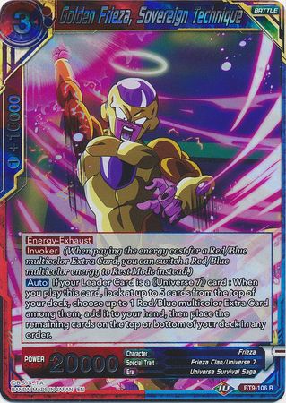 Golden Frieza, Sovereign Technique [BT9-106] | Good Games Adelaide SA