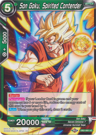 Son Goku, Spirited Contender [DB2-065] | Good Games Adelaide SA