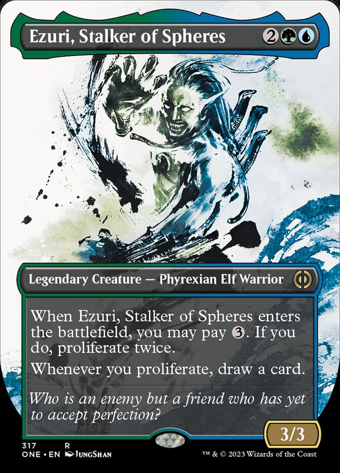 Ezuri, Stalker of Spheres (Borderless Ichor) [Phyrexia: All Will Be One] | Good Games Adelaide SA