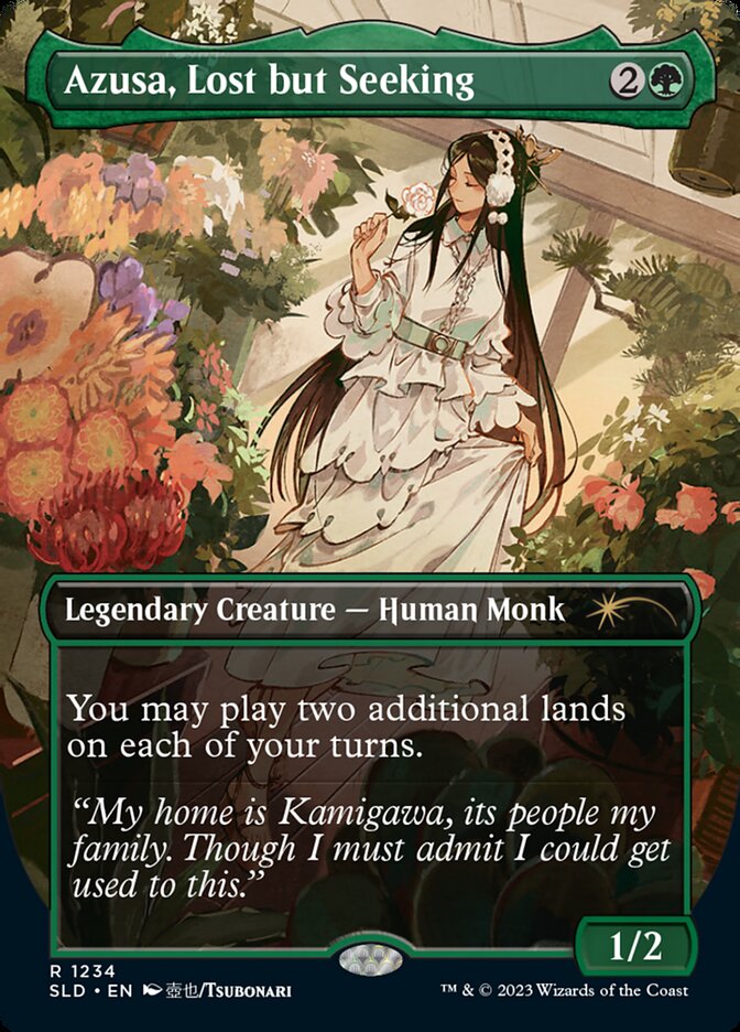Azusa, Lost but Seeking (Borderless) [Secret Lair Drop Series] | Good Games Adelaide SA