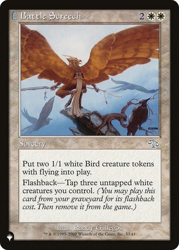 Battle Screech 3/143 (The List Reprints)  | Good Games Adelaide SA