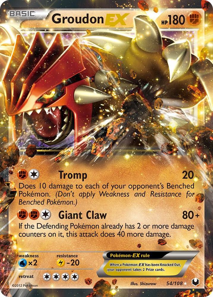 Groudon EX 54/108 (Dark Explorers)  - Holofoil | Good Games Adelaide SA