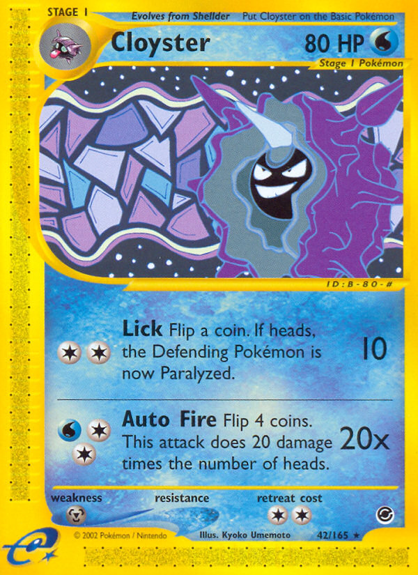 Cloyster (42/165) [Expedition: Base Set] | Good Games Adelaide SA