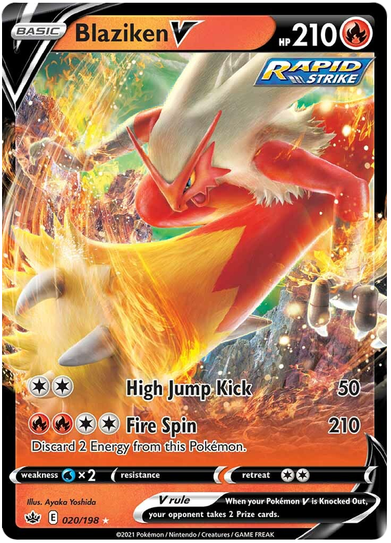 Blaziken V (020/198) [Sword & Shield: Chilling Reign] | Good Games Adelaide SA