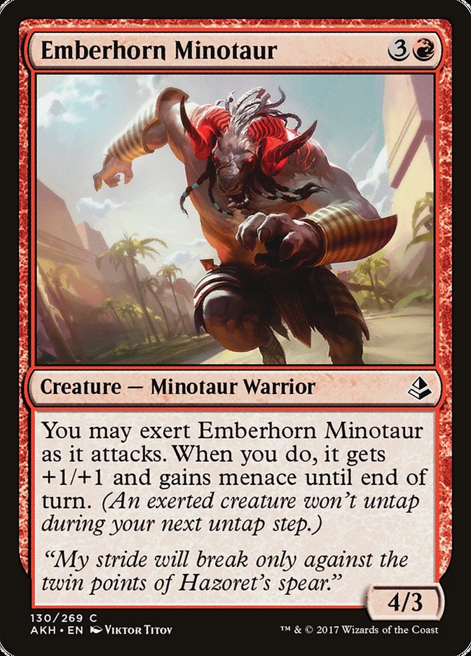 Emberhorn Minotaur 130 (Amonkhet)  - Foil | Good Games Adelaide SA