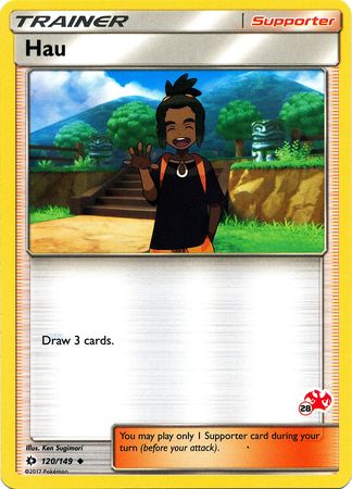 Hau (120/149) (Charizard Stamp #28) [Battle Academy 2020] | Good Games Adelaide SA