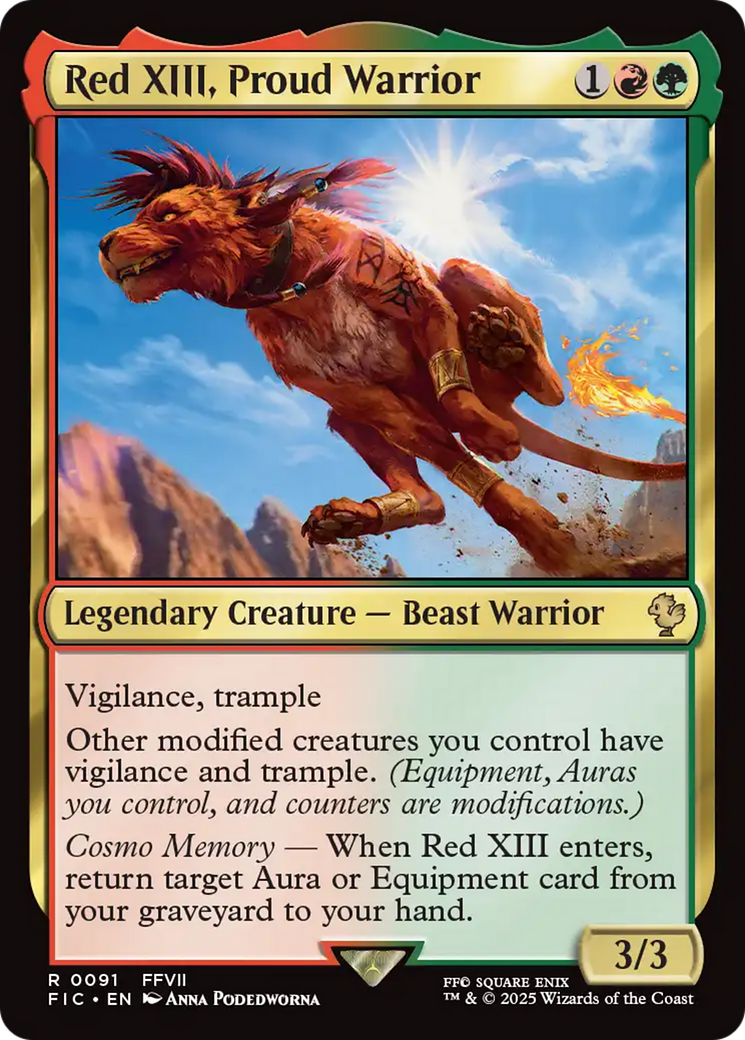 Red XIII, Proud Warrior [FINAL FANTASY Commander] | Good Games Adelaide SA