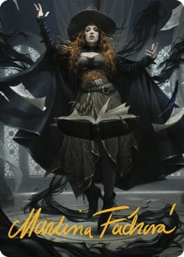 Tasha the Witch Queen Art Card 41 81 Gold Stamped Signature 41 (Art Series: Commander Legends: Battle for Baldur's Gate)  | Good Games Adelaide SA