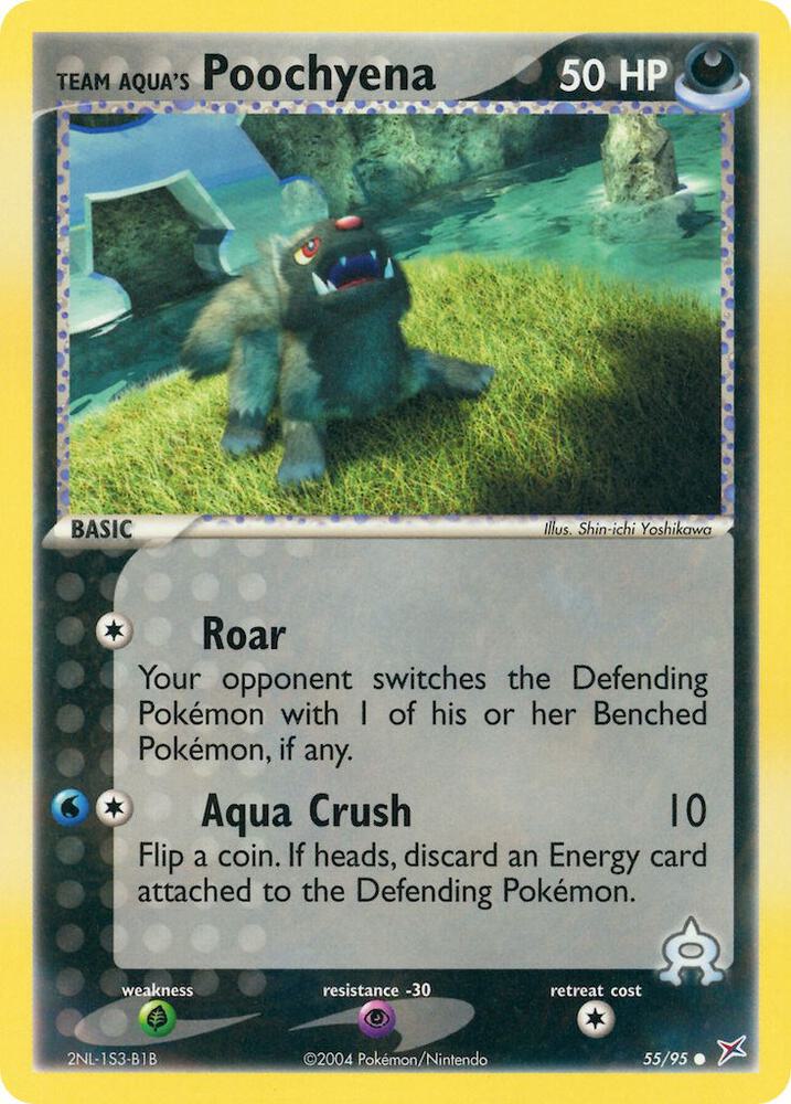 Team Aqua's Poochyena 55/95 (Team Magma vs Team Aqua)  - Reverse Holofoil | Good Games Adelaide SA