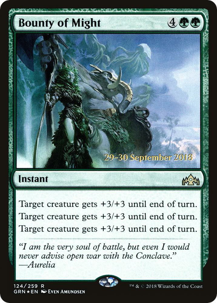Bounty of Might 124 (Prerelease Cards)  - Foil | Good Games Adelaide SA