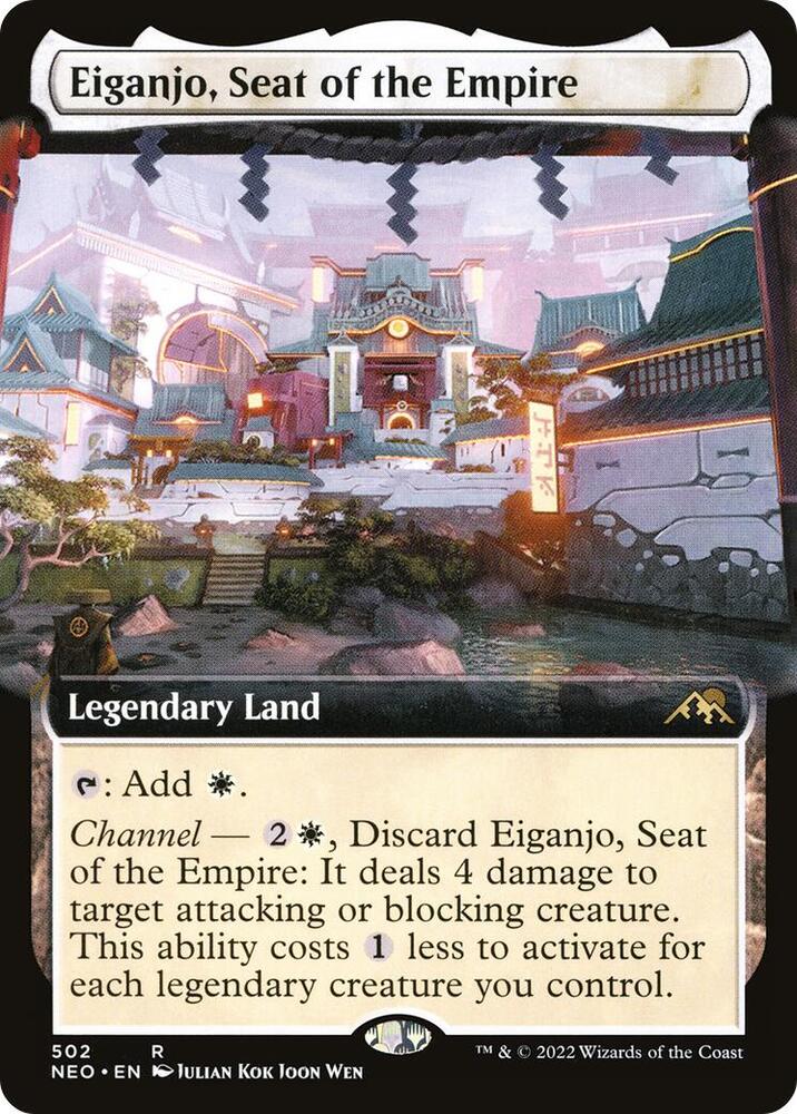 Eiganjo, Seat of the Empire 502 (Kamigawa: Neon Dynasty)  - Extended Art | Good Games Adelaide SA