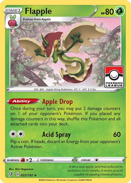 Flapple 022 192 League Promo 022/192 (League & Championship Cards)  - Reverse Holofoil | Good Games Adelaide SA