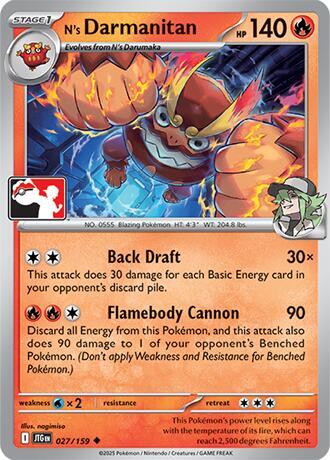 N's Darmanitan Series 7/8 027/159 (Prize Pack Series Cards)  - Holofoil | Good Games Adelaide SA