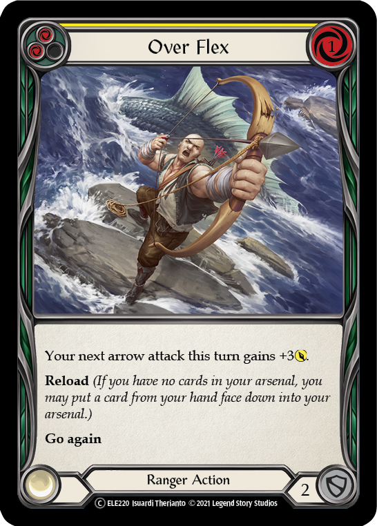 Over Flex (Yellow) [U-ELE220] Unlimited Rainbow Foil | Good Games Adelaide SA