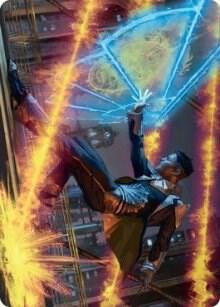 Wingshield Agent Art Card 14 (Art Series: Streets of New Capenna)  | Good Games Adelaide SA