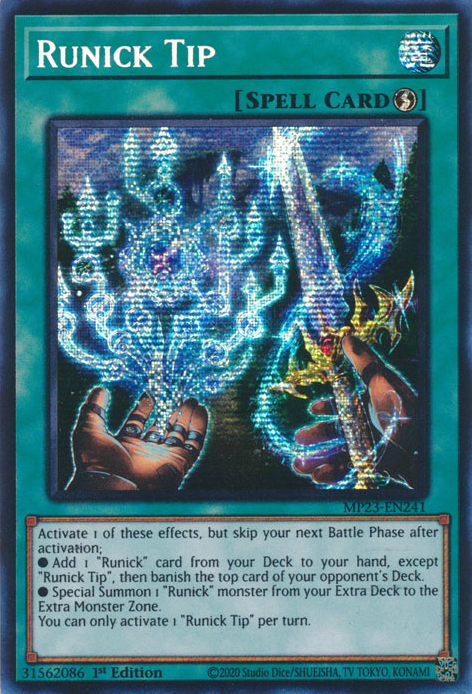 Runick Tip [MP23-EN241] Prismatic Secret Rare | Good Games Adelaide SA