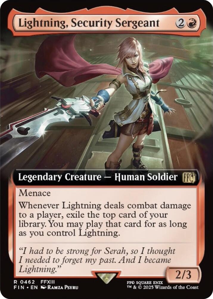 Lightning, Security Sergeant 462/309 (FINAL FANTASY)  - Extended Art | Good Games Adelaide SA