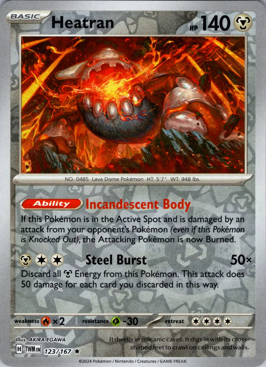 Heatran (123/167) [Scarlet & Violet: Twilight Masquerade] | Good Games Adelaide SA