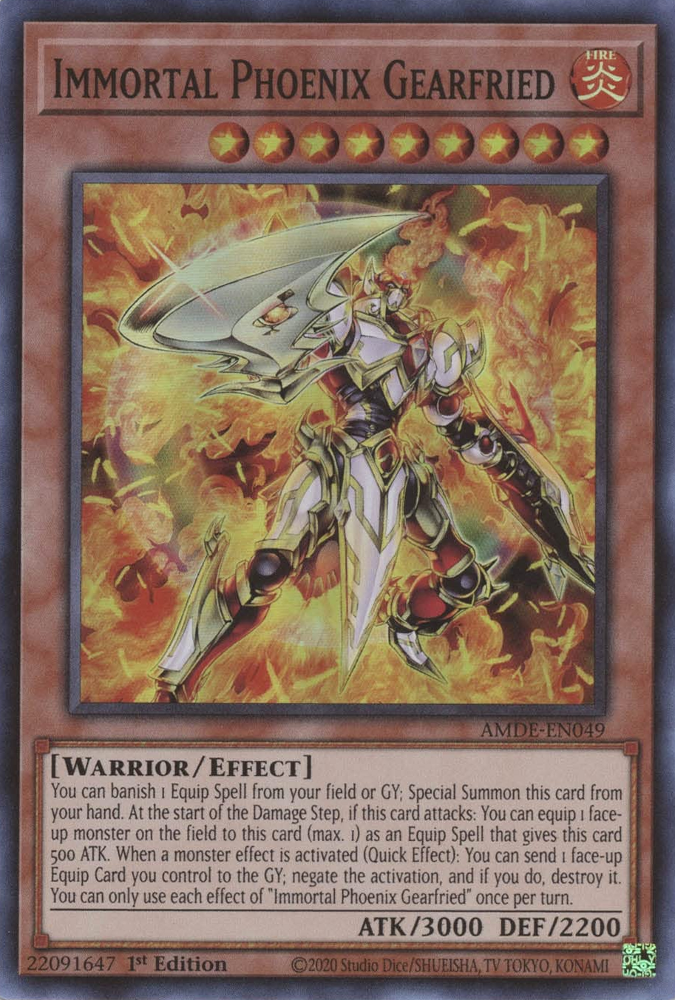 Immortal Phoenix Gearfried [AMDE-EN049] Super Rare | Good Games Adelaide SA
