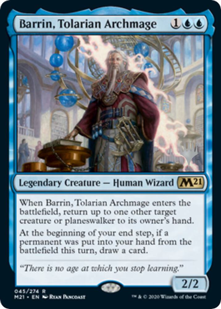 Barrin Tolarian Archmage 45 (Promo Pack: Core Set 2021)  - Foil | Good Games Adelaide SA