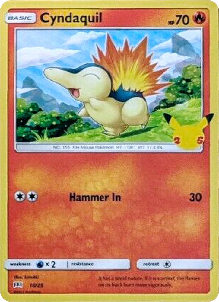 Cyndaquil 010/025 (McDonald's 25th Anniversary Promos)  - Holofoil | Good Games Adelaide SA