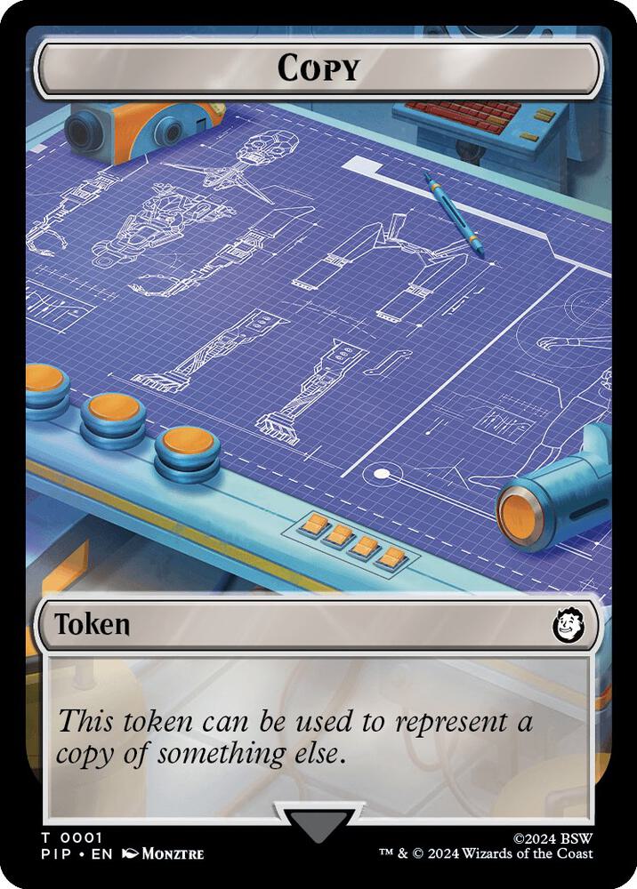 Copy Junk Double Sided Token 1 // 15 (Universes Beyond: Fallout)  - Foil | Good Games Adelaide SA