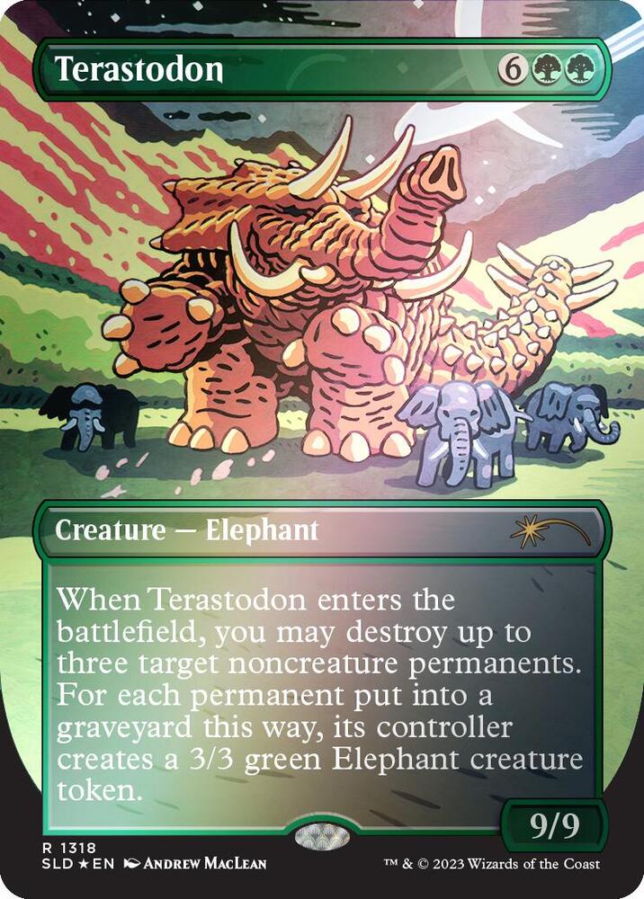 Terastodon Rainbow Foil 1318 (Secret Lair Drop Series)  - Foil | Good Games Adelaide SA