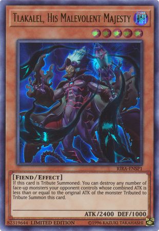 Tlakalel, His Malevolent Majesty [RIRA-ENSP1] Ultra Rare | Good Games Adelaide SA
