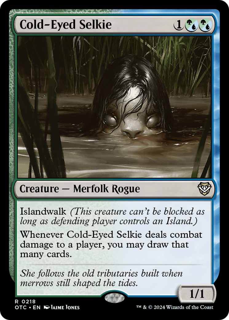 Cold-Eyed Selkie [Outlaws of Thunder Junction Commander] | Good Games Adelaide SA